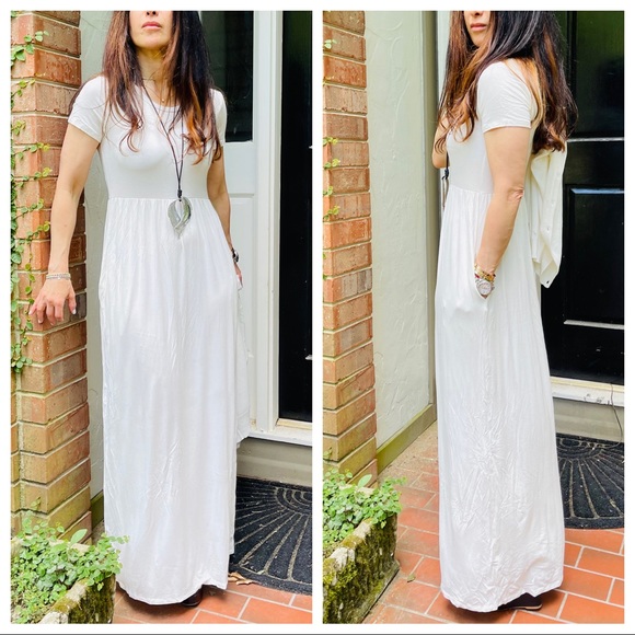 Boho fabulous side pockets Empire waist maxi dress - Picture 7 of 8